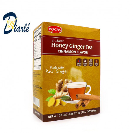 THE POCAS HONEY GINGER TEA CINNAMON FLAVOR 20x18g