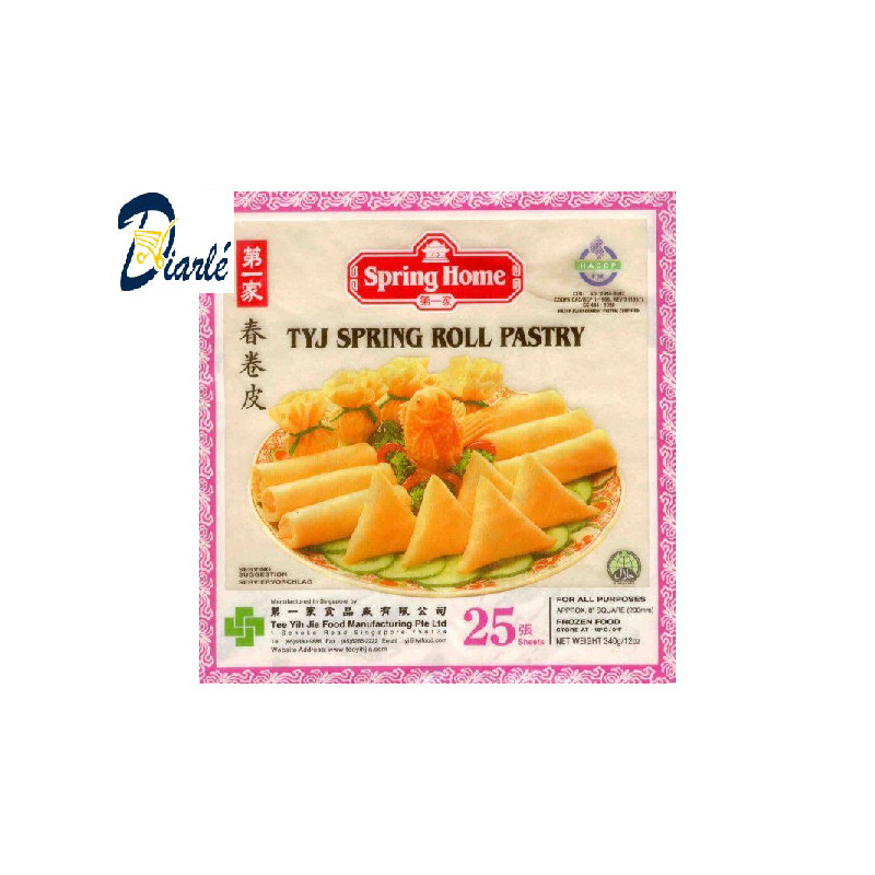 SPRING HOME TYJ SPRING ROLL PASTRY 25 SHEETS 340g