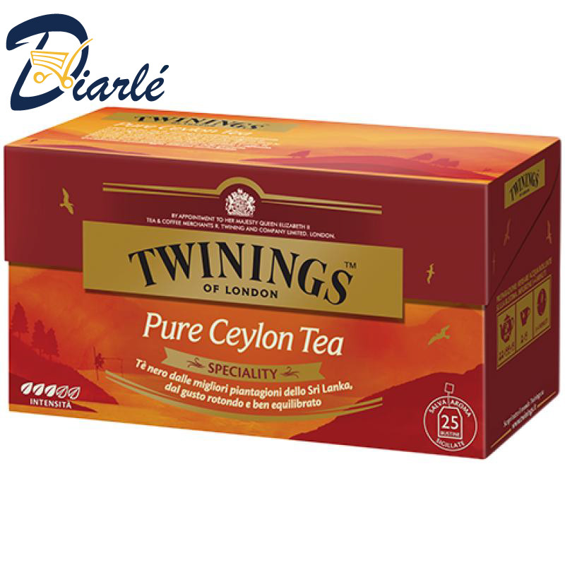 THE TWININGS PURE CEYLON TEA 25 SACHETS