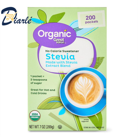 ORGANIC GREAT VALUE STEVIA 200 PACKETS