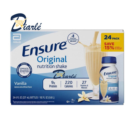 ENSURE ORIGINAL NUTRITION SHAKE VANILLA 24x237ML