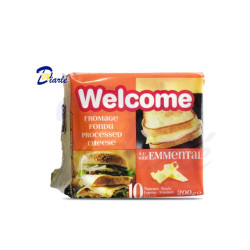 WELCOME FROMAGE FONDU PROCESSED CHEESE EMMENTAL 10 TRANCHES 200g