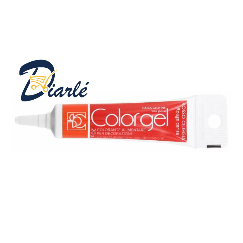 COLORGEL ALIMENTAIRE COULEUR ROUGE CERISE PIPETTE DE 20g