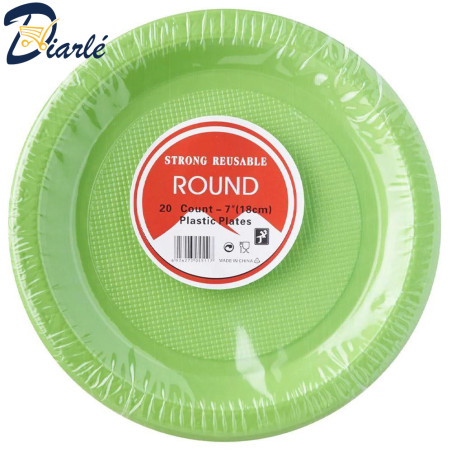 PLATE A JETER PLASTIC COULEUR VERT 20x18CM