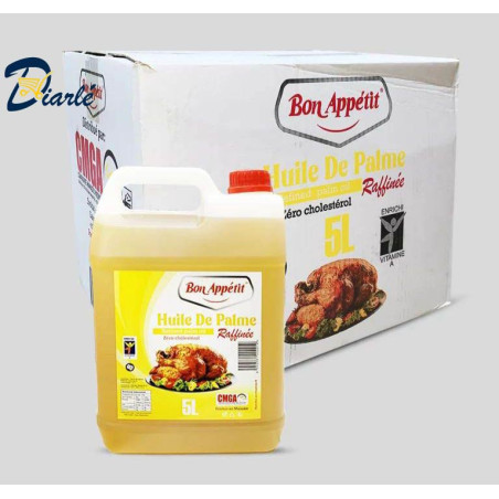CARTON HUILE DE PALME BON APPETIT 4x5L
