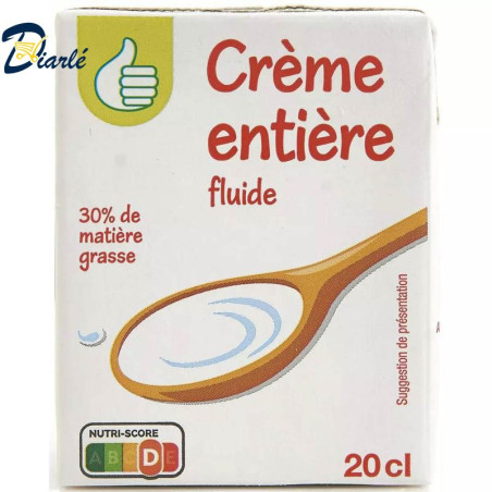 POUCE CREME FLUIDE ENTIERE 30% MG UHT 20CL