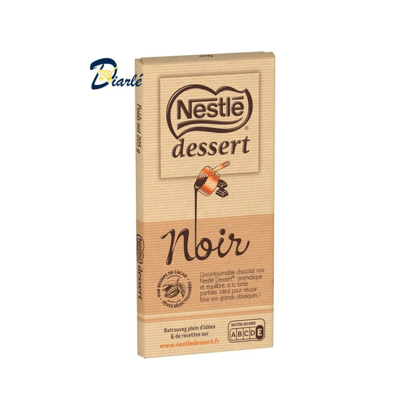 NESTLE DESSERT TABLETTE DE CHOCOLAT NOIR 205g