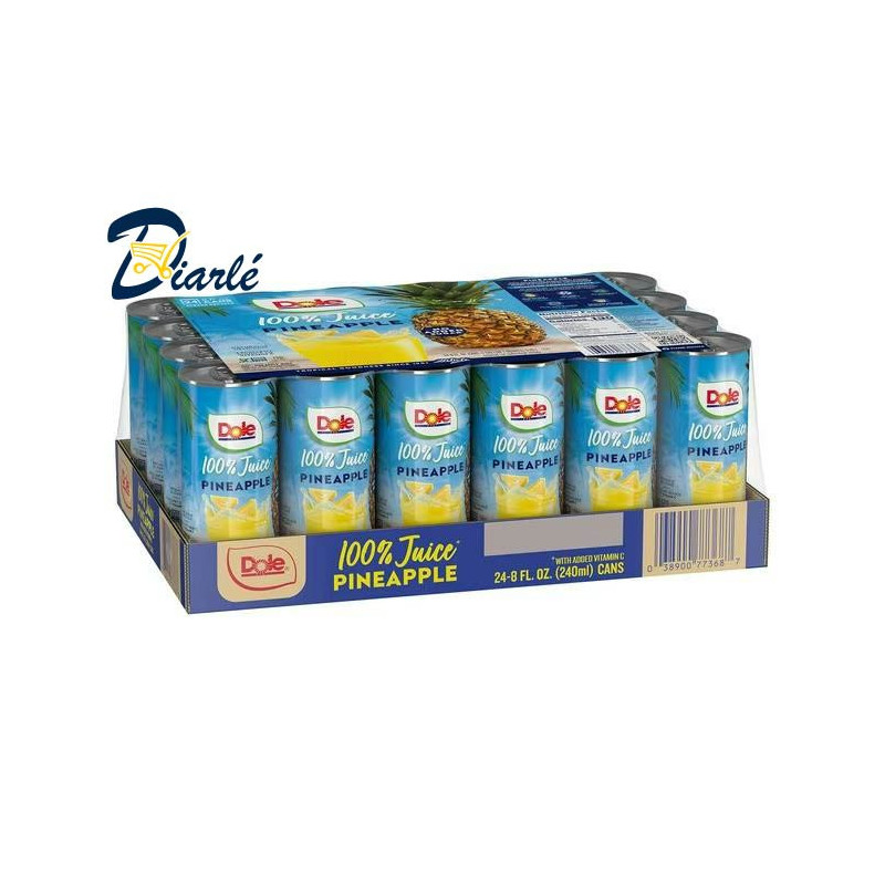 DOLE 100% PINEAPPLE JUICE, 8 FL.OZ,24x240ML