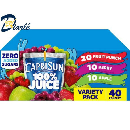 CAPRI SUN 100% JUICE VARIETY 40 POUCHES