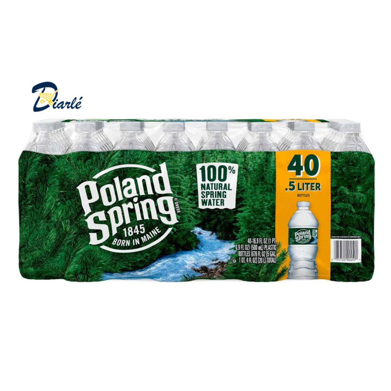 POLAND SPRING 100% NATURAL SPRING WATER 500ML x 40 BOTTLES