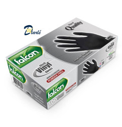 VINYL GLOVES BLACK (L) LARGE 100 PCS