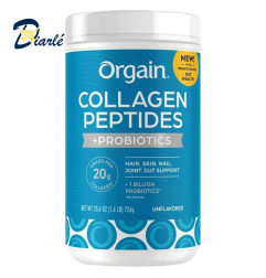 ORGAIN PEPTIDES DE COLLAGENE + PROBIOTIQUES, SANS AROME, 725g