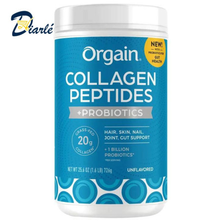 ORGAIN PEPTIDES DE COLLAGENE + PROBIOTIQUES, SANS AROME, 725g