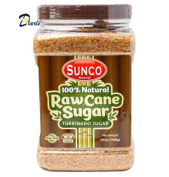SUNCO NATURAL RAW CANE SUGAR TURBINADO SUGAR, 56 Oz